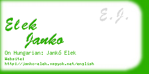 elek janko business card